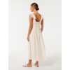 Sample Cute V-neckline With Ruffle Trim And Tie Detail Camisole  A-Line Silhouette Dress