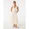 Sample Cute V-neckline With Ruffle Trim And Tie Detail Camisole  A-Line Silhouette Dress