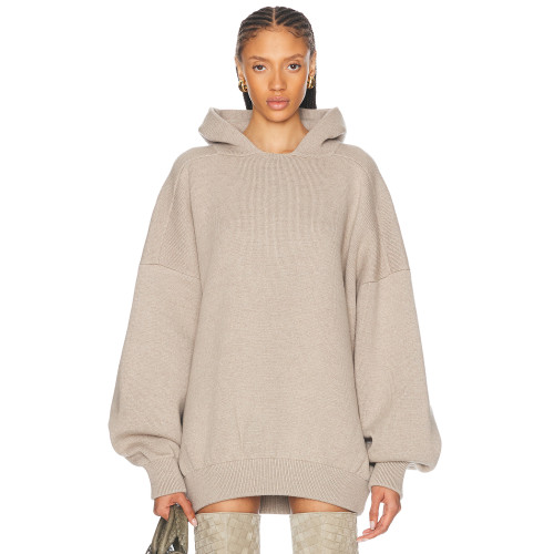 2025 Oversized Fashionable Comfortble Soft Simple Knitted Casual Woman's Hoodies