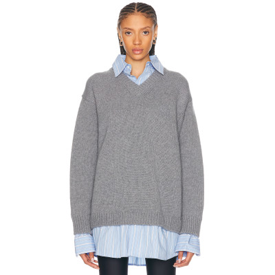 New style High quality Fashionable Comfortble Soft Simple Knitted Casual Woman's Sweater