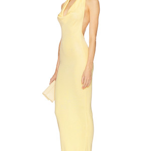 Customized 2025 Fashionable Halter v neck Open Back High quality Woman's Long Dress