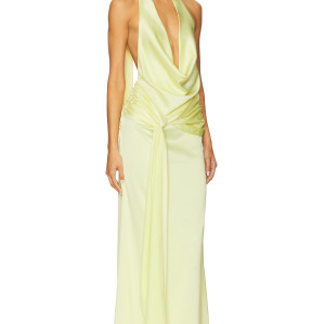 Exquisite High quality Sleeveless Backless Fashionable Halter Deep V neckline Woman's Dress