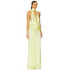 Exquisite High quality Sleeveless Backless Fashionable Halter Deep V neckline Woman's Dress