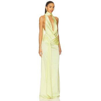 Exquisite High quality Sleeveless Backless Fashionable Halter Deep V neckline Woman's Dress