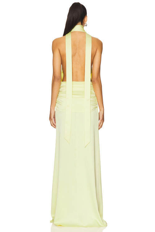 Exquisite High quality Sleeveless Backless Fashionable Halter Deep V neckline Woman's Dress