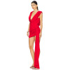 Customized High quality Hot sale Backless Red Boat neck Sexy Woman;s Mini Dress