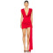 Customized High quality Hot sale Backless Red Boat neck Sexy Woman;s Mini Dress