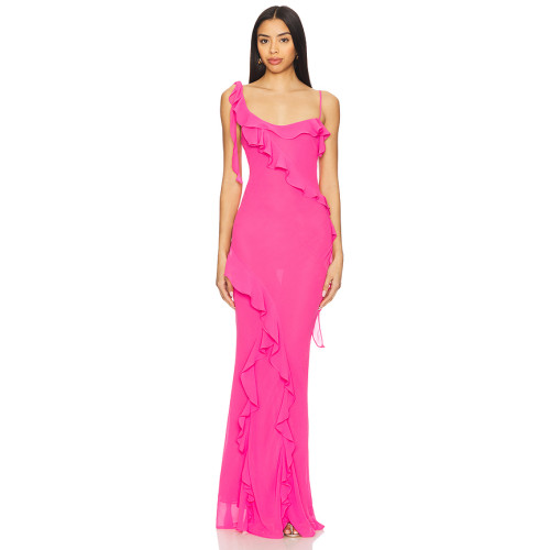 2025 New Design High quality Camisole Backless Fashionable Exquisite Woman's Maxi Dress