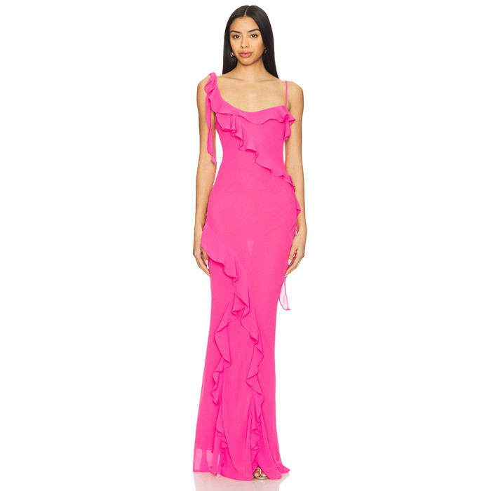 2025 New Design High quality Camisole Backless Fashionable Exquisite Woman's Maxi Dress