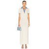 Fashionable Customized Stylish Denim Collar Light V neck Bodycon Elegant Woman's Dress