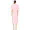 High quality Custom Logo Back Vent Front Button Trim Invisible Zipper Woman's Midi Dress