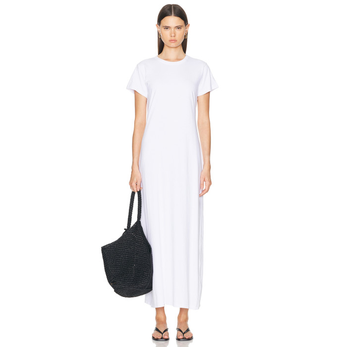2025 Hot sale High quality Casual Leisure Round neckline Lightweight Woman's Maxi Dress