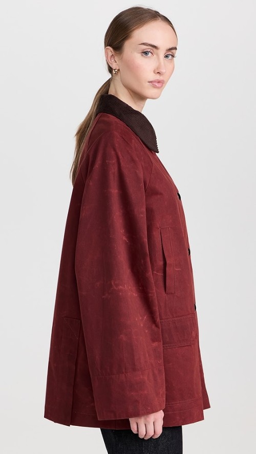 Fashion Casual  Collared Neck Welt And Flap Front Pockets Long Sleeve  Solid Color Coat