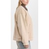 Fashion Collared Neck Slant Hip Pockets Long Sleeve Solid Color Casual Coat