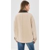 Fashion Collared Neck Slant Hip Pockets Long Sleeve Solid Color Casual Coat