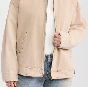 Fashion Collared Neck Slant Hip Pockets Long Sleeve  Solid Color Casual  Coat