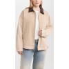 Fashion Collared Neck Slant Hip Pockets Long Sleeve Solid Color Casual Coat