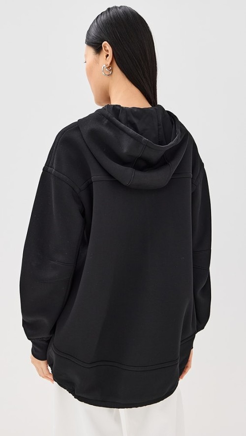 Casual Daily Hooded Neckline Two-Way Zip Closure Long Sleeve  Solid Color Coat