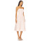 Sweet Pink Checkered Camisole Smocked Bodice Design Detachable Shoulder Straps Dress