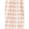 Sweet Pink Checkered Camisole Smocked Bodice Design Detachable Shoulder Straps Dress