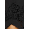 2025 Hot Sale Black Spaghetti Strap Bodycon Smocked Bodice Delicate Lace Hem Mini Dress