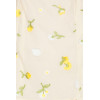 Off White Floral Sleeveless Lace Neckline Pleated Skirt Back Bow Tie Dress