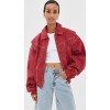 Daily Fashion Collared Neck Zip Placket Long Sleeve Solid Color Casual Coat