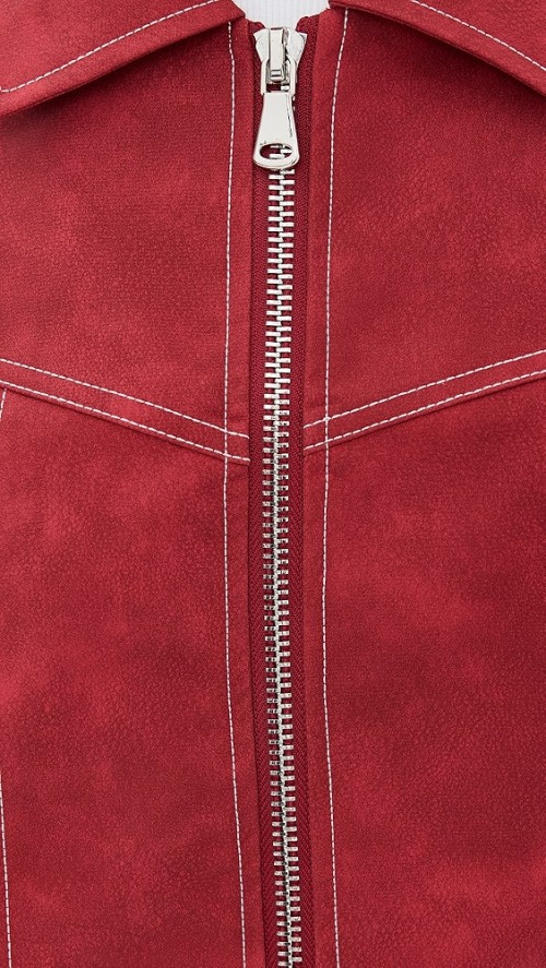 Daily Fashion Collared Neck Zip Placket Long Sleeve  Solid Color Casual  Coat