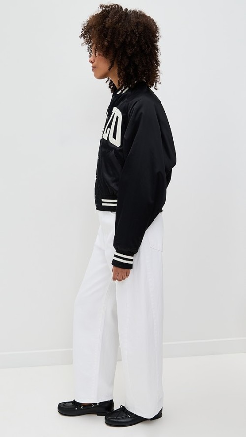 Daily Sport Collared Neck Logo Lettering Patched At Front Long Sleeve Casual Coat