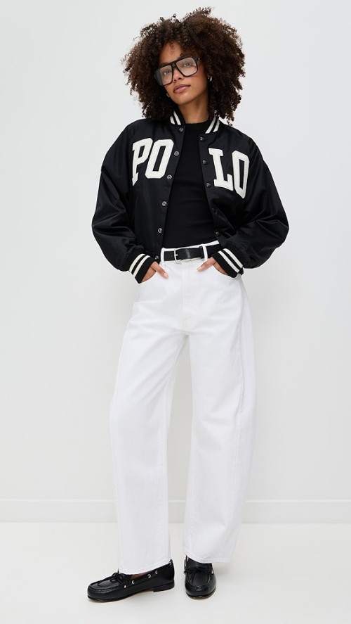 Daily Sport Collared Neck Logo Lettering Patched At Front Long Sleeve Casual Coat