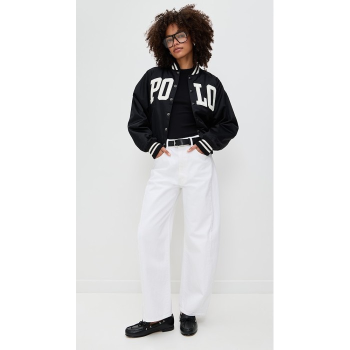 Daily Sport Collared Neck Logo Lettering Patched At Front Long Sleeve Casual Coat