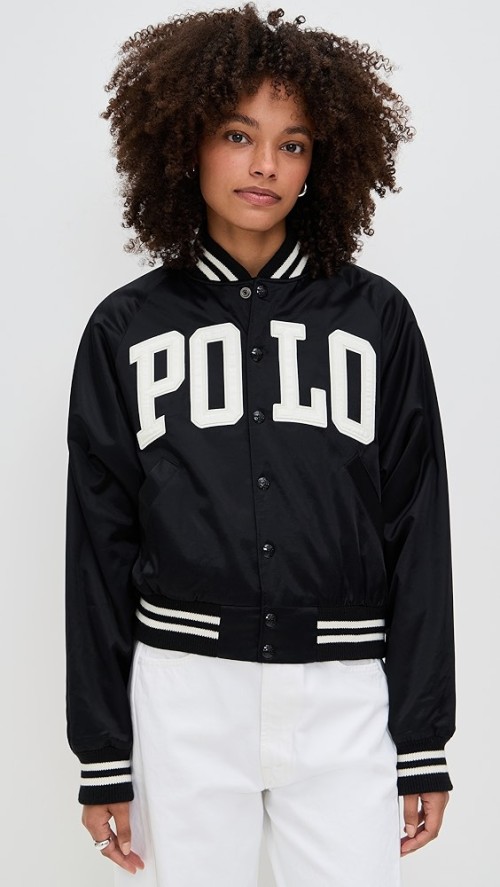 Daily Sport Collared Neck Logo Lettering Patched At Front Long Sleeve Casual Coat