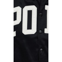 Daily Sport Collared Neck Logo Lettering Patched At Front Long Sleeve Casual Coat