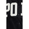 Daily Sport Collared Neck Logo Lettering Patched At Front Long Sleeve Casual Coat