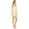 Hot Sale Sweet Light Yellow Tie Strap Camisole Ruched Design Asymmetrical Hem Dress