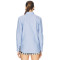 Light blue Long sleeved Embellished Classical styled High quality Woman's Blouses