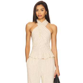 2025 Hot sale Exquisite Halter neckline Sleeveless High quality Fashionable Woman's Blouses