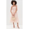 Cute Square Neckline Sleeveless Smocked Elastic Bodice Backless Gathered Tiered Skirt