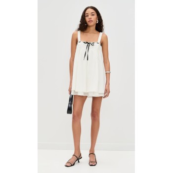 Elegant Cute Camisole Square Sleeveless Grosgrain Drawstring Backless Daily Dress