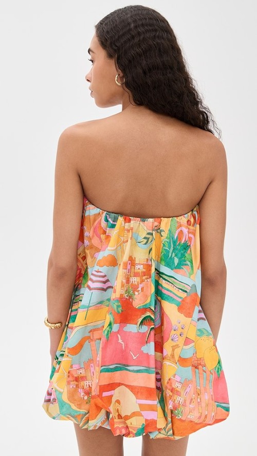 Cute Sample Bandeau Neckline Sleeveless Non-Slip Rubber Binding Bubble Hem Daily Dress