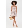 Sweet Sample Square neckline Sleeveless Smocked Elastic Bodice Backless Floral Print Dress
