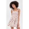 Sweet Sample Square neckline Sleeveless Smocked Elastic Bodice Backless Floral Print Dress