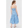 Elegant Fashion Square Neckline Sleeveless Floral Print Backless Casual Dress