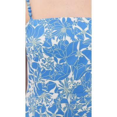 Elegant Fashion Square Neckline Sleeveless Floral Print Backless Casual Dress