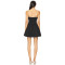 Sweet Cool Black Spaghetti Strap Dress Lace Ttrim Drawstring Ruched Puffy Skirt