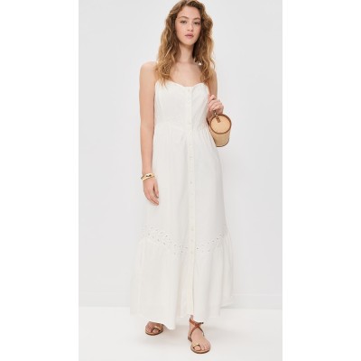 Elegant V-Neckline Sleeveless Backless Solid Color Floral Embroidered Casual Dress
