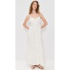 Elegant V-Neckline Sleeveless Backless Solid Color Floral Embroidered Casual Dress