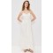 Elegant V-Neckline Sleeveless Backless Solid Color Floral Embroidered Casual Dress