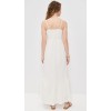 Elegant V-Neckline Sleeveless Backless Solid Color Floral Embroidered Casual Dress