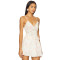 Romantic Pastoral Style Floral Print Lace Spaghetti Strap V Neck Tiered Mini Dress